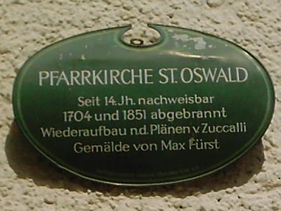 Schild an St. Oswald
